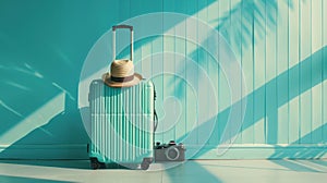 The suitcase and hat.AI generated image