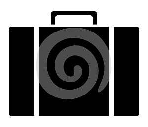 Suitcase icon silhouette. Luggage symbol. Flat Vector illustration