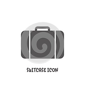 Suitcase icon simple flat style vector illustration