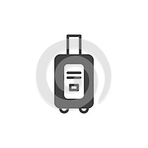 Suitcase icon vector