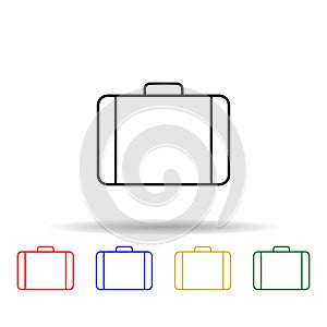 suitcase multi color style icon. Simple thin line, outline vector of web icons for ui and ux, website or mobile application