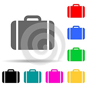Suitcase multi color style icon. Simple thin line, outline vector of web icons for ui and ux, website or mobile