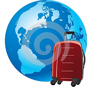 suitcase planet earth departure long journey-suitcase planet earth departure long journey-