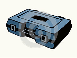 Suitcase for tools. Vector drawing