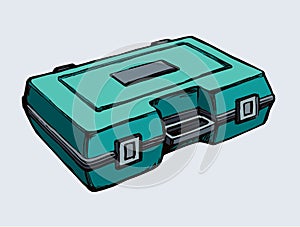 Suitcase for tools. Vector drawing