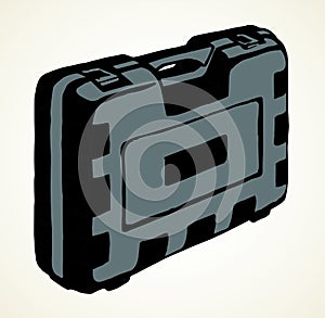 Suitcase for tools. Vector drawing