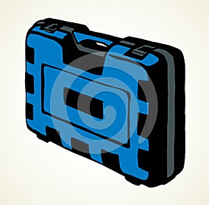 Suitcase for tools. Vector drawing