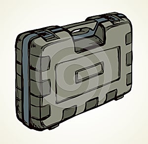 Suitcase for tools. Vector drawing