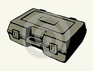 Suitcase for tools. Vector drawing
