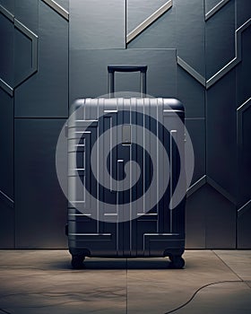 suitcase travel concept background, providing ample space for text to convey your travel-related messages.