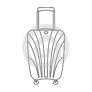 Suitcase vector icon.Cartoon vector icon isolated on white background suitcase