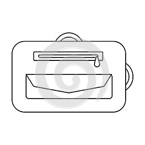 Suitcase vector icon.Cartoon vector icon isolated on white background suitcase