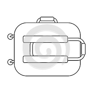 Suitcase vector icon.Cartoon vector icon isolated on white background suitcase