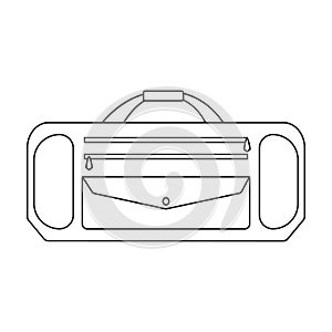 Suitcase vector icon.Cartoon vector icon isolated on white background suitcase