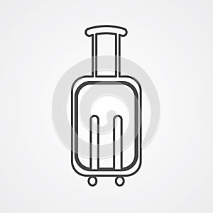 Suitcase vector icon sign symbol