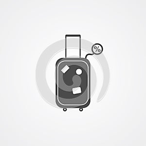 Suitcase vector icon sign symbol