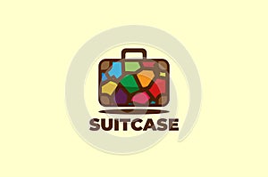 Suitcase vector logo EPS 10