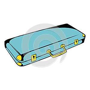 Suitcase for weapons icon cartoon