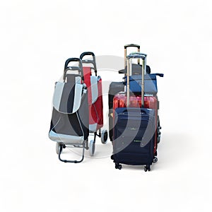 Suitcases and trolly for holidays and work- photo