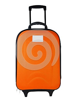 Suitcases on white background.