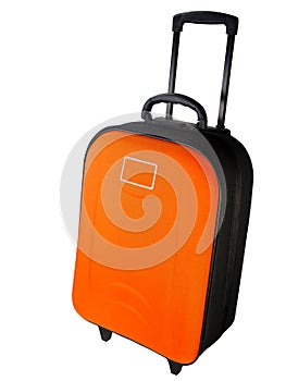 Suitcases on white background. clipping path
