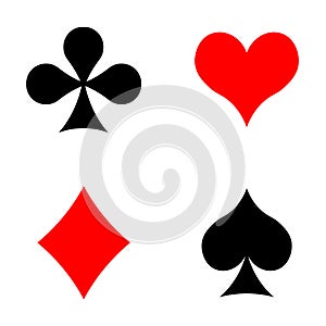 Suits of playing cards. vector illustration on white background