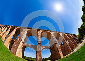 Suize Valley and famous Chaumont viaduct, France