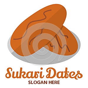 Sukari Dates Fruit Logo Design