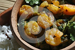 Sukhi Kolmi - A maharashtrian prawn dish