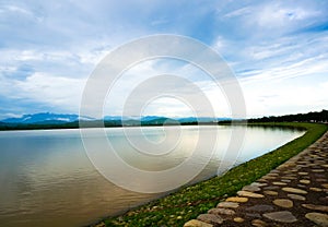 Sukhna lake in Chandigarh India