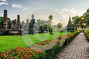 Sukhothai old ruins (Thailand) in Historical Park