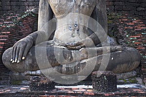 Sukhothai, Thailand, Buddha statue at Wat Maha That