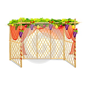 Sukkah for celebrating Sukkot photo