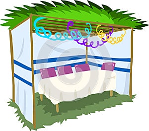 Sukkah For Sukkot With Table 2 photo