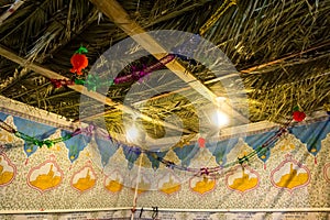 Sukkah - symbolic temporary hut for celebration of Jewish Holiday Sukkot photo