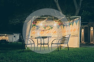 Sukkah - symbolic temporary hut for celebration of Jewish Holiday Sukkot photo