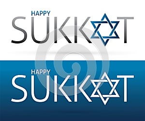 Sukkot text design, Feast of tabernacle sign cartoon graphic vector