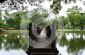 Sukothai jungle temple bridge thailand