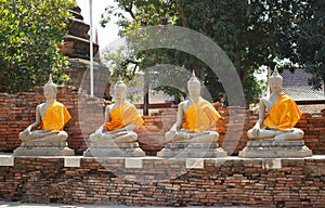 Sukothai style Thai Buddha statues- Thailand