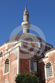 Suleiman mosque in the old town of Rhodes photo