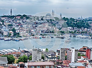 The Suleman Mosque From The Golden Horn
