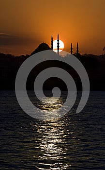 Suleymanie Mosque and Sunset