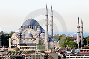 The Suleymaniye Camii mosque in the center of Ista photo