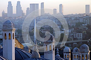 Suleymaniye Mosque from the garden Sunrise view of Istanbul