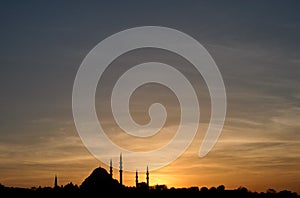 Suleymaniye Mosque at Sunset photo