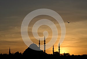 Suleymaniye Mosque at Sunset photo