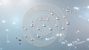 sulfafurazole molecular structure, 3d model molecule, sulfisoxazole, structural chemical formula view from a microscope