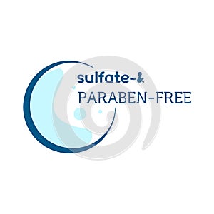 Sulfate and paraben free cosmetic product badge