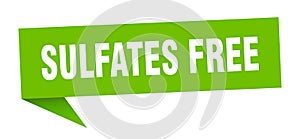 sulfates free banner. sulfates free speech bubble.