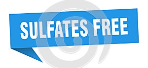 sulfates free banner. sulfates free speech bubble.